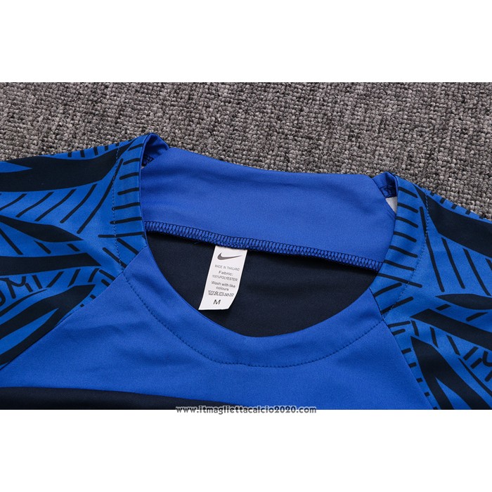 Tuta da Track Paesi Bassi Manica Corta 2022 2023 Blu - Pantalon Corto